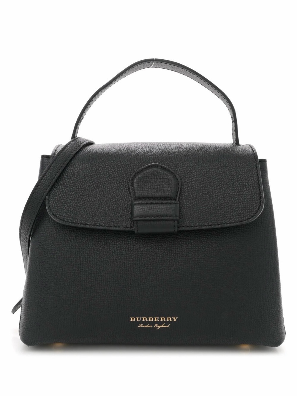 Burberry Derby Calfskin House Check Small Camberley Black Like New